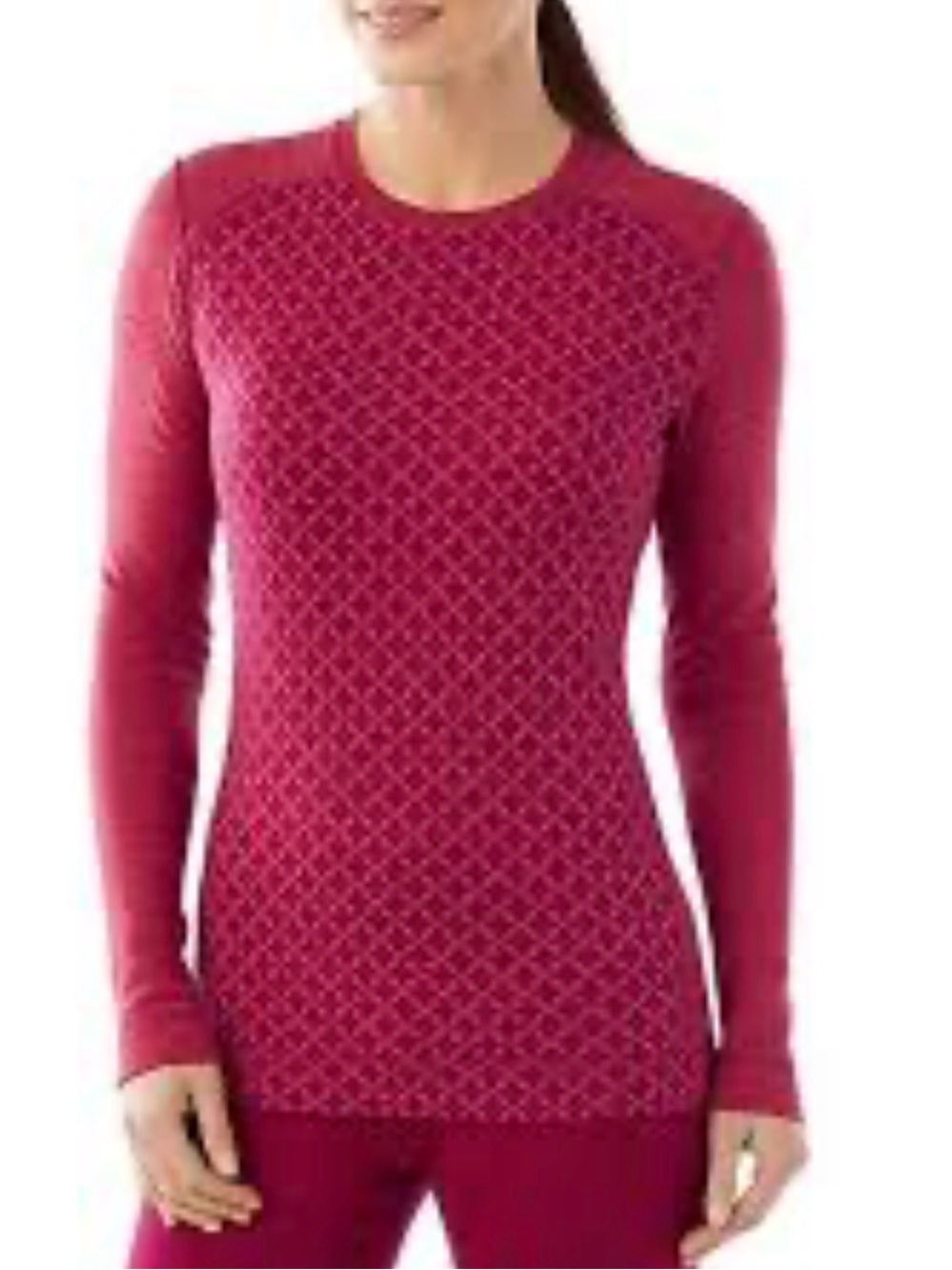 🩷🧡 Smartwool Merino 250 Baselayer Pattern Crew 🧡🩷